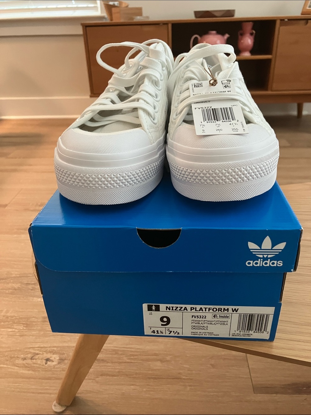 adidas Nizza Platform W White Women's Sneakers